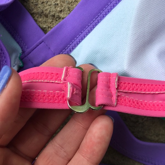 Retro Color Block Strappy Swimsuit - Picture 6 of 6